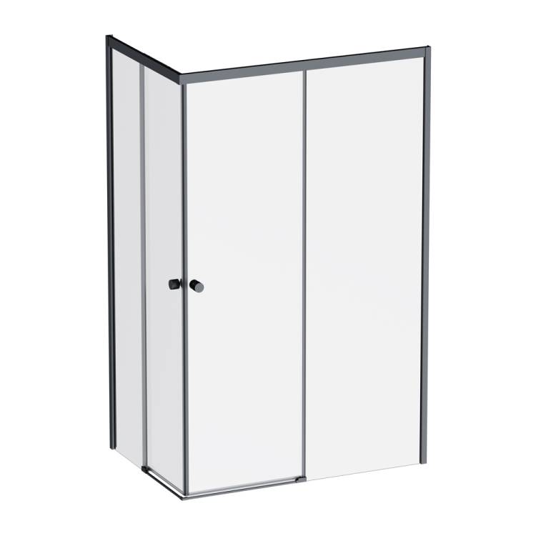 Душевой уголок Am.Pm X-Joy W94G-403-120280-BT1K профиль черный матовый, стекло прозрачное, 120x80x190