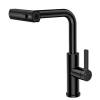 Смеситель для кухни Rush Tinos TI3732-18Black с выдвижным изливом, черный матовый