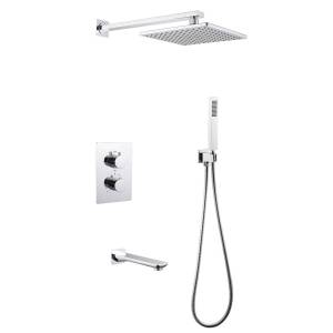Душевая система Abber Weiss Insel AF8050 хром, встраиваемая, с термостатом, с изливом