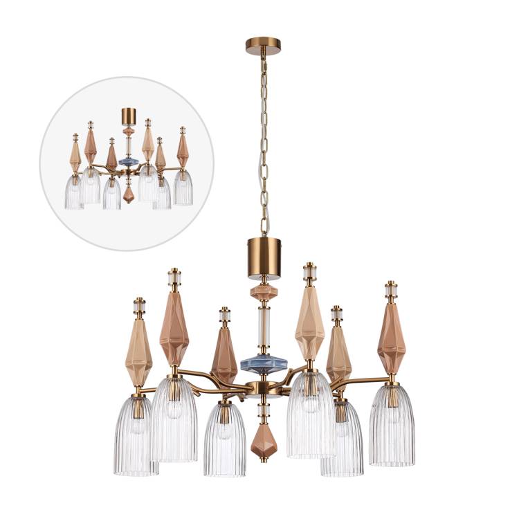 Большая подвесная люстра Odeon Light Exclusive Terra 5414/6