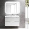 Тумба с раковиной Belbagno Vittoria VITTORIA-1000-2C-SO-BL-P 100x45x57 Bianco Lucido подвесная с двумя выкатными ящиками фото 2