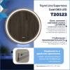 Зеркало Teymi Lina Supernova Gold T20123 с подсветкой и подогревом, сенсор, круглое, D80 фото 8
