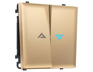 Комплект механизма 2-клавишного выключателя Ambrella Volt Sigma MS884460 золото мягкое касание