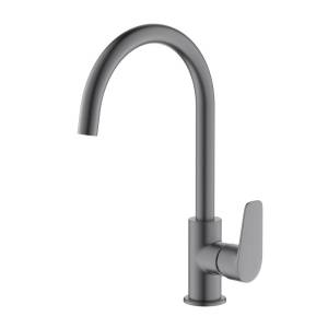 Смеситель для кухни Aquatek Бетта AQ1182BGM черный хром шлифованный