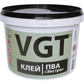 VGT КЛЕЙ ПВА «ЭКСТРА» для дерева, бумаги, картона и кожи (2,5кг)