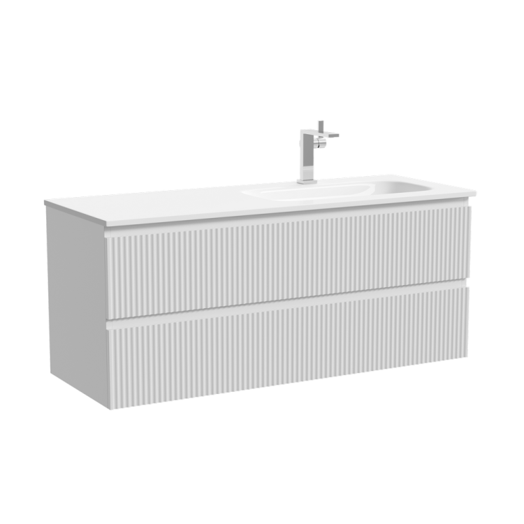Тумба под раковину Sancos Snob R SNR120RW правая, c двумя ящиками, Bianco, 119.5x44.5x50