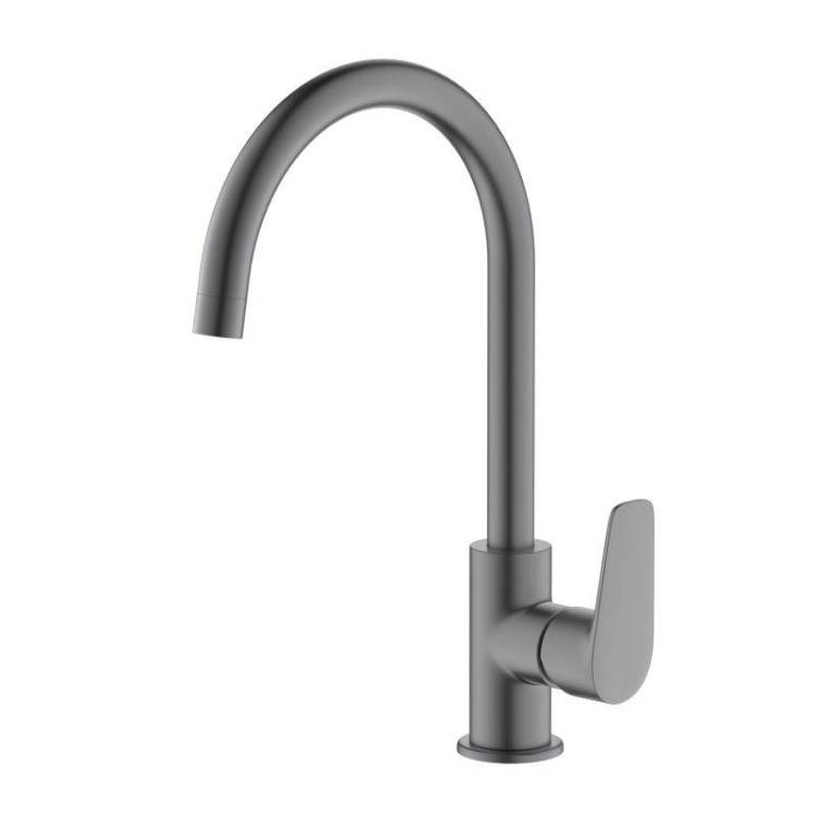 Смеситель для кухни Aquatek Бетта AQ1182BGM черный хром шлифованный