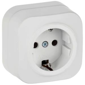 Розетка 1-местная с заземлением IEK Glory ERH11-K01M-16 белый матовый