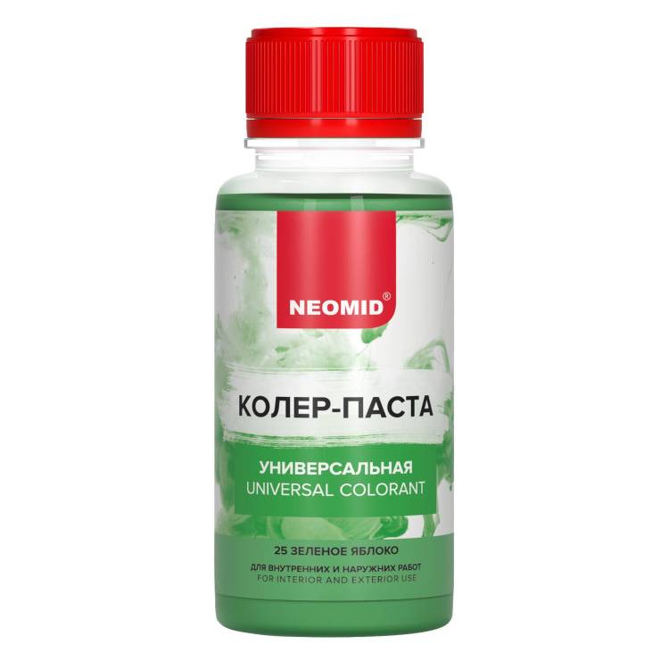 Колер-паста универсальная Neomid 25 Зеленое яблоко 100 мл