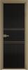 Межкомнатная дверь Profil Doors 2 AX цвет профиля Шампань, стекло безопасное 6 мм мору черный 700x2000