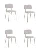 Набор из 4 стульев Stool Group Chao 3277-ST-4 CD2302-24 grey gr.l X4 серый