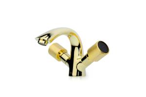 Смеситель для раковины Boheme Royal Crystal black 291-Royal/CRST black золото