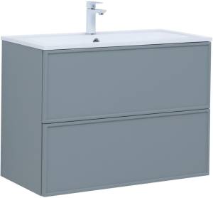 Тумба с раковиной Aquanet Арт 00313276 90 мисти грин