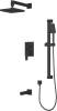 Душевой комплект Rush Thira TR3635-60Black С ВНУТРЕННЕЙ ЧАСТЬЮ, черный