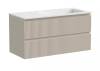 Тумба с раковиной Sancos SNOB R SNR100RCE подвесная, правая, Beige Soft