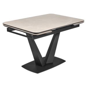 Стол Bradex Home Vito RF 0484 керамогранит бежевый, черный 120(184)x80x75