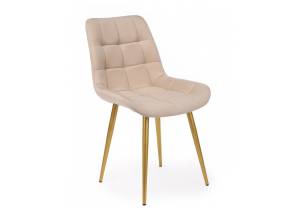 Стул на металлокаркасе Notta Челси 360 К 632482 бежевый (zd 210) / золотой np
