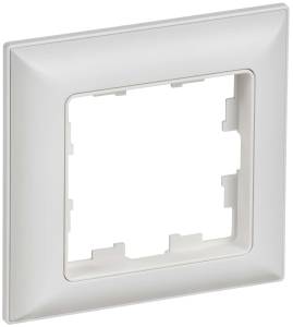 Рамка 1-постовая IEK Brite BR-M12-12-K91 арктический белый/белый