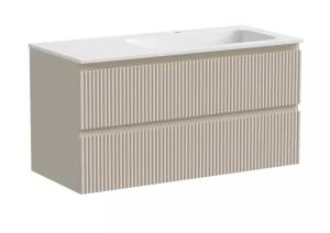 Тумба с раковиной Sancos SNOB R SNR100RCE подвесная, правая, Beige Soft