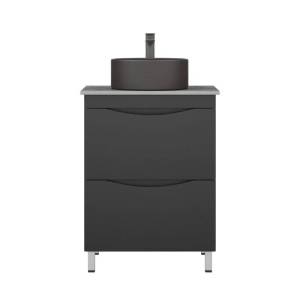 Тумба под раковину Corozo Лиана 60 SD-00001671 напольная, дуб графит