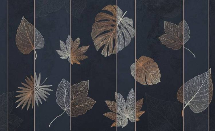 3D Фотообои Artegrafico «Бронзовый листопад» PL-031 песок