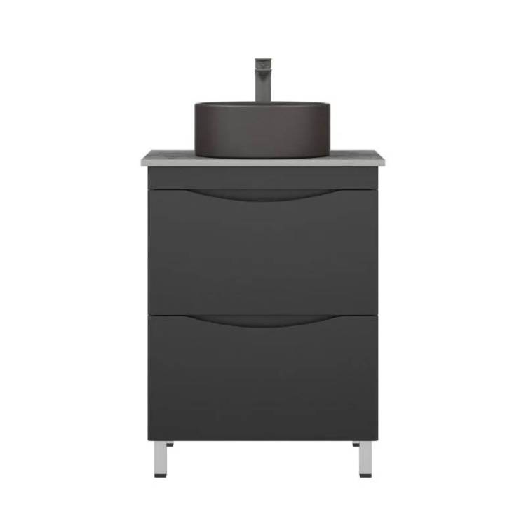 Тумба под раковину Corozo Лиана 60 SD-00001671 напольная, дуб графит
