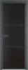 Межкомнатная дверь Profil Doors 3 AX цвет профиля Серая ночь, стекло безопасное 6 мм монохром черный 700x2000