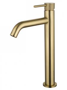 Смеситель для раковины Wonzon & Woghand WW-H1062-BG высокий, брашированное золото