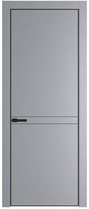 Межкомнатная дверь Profil Doors 11 PE полотно Смоки, кромка алюминиевая с четырех сторон черная, алюминиевый молдинг 3мм 800x2000