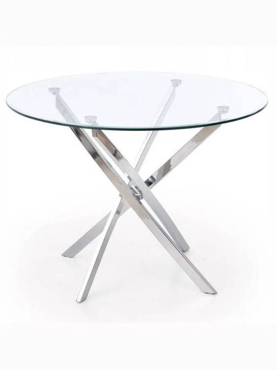 Стол обеденный Halmar Raymond V-CH-RAYMOND-ST-CHROM прозрачный/хром