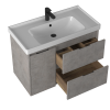Тумба с раковиной Briz Чикаго подвесная, бетон, 90 см фото 2