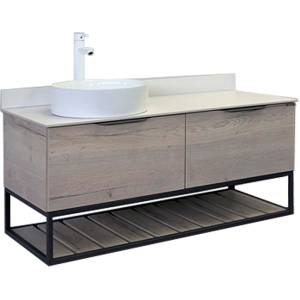 Тумба с раковиной Comforty Порто-120-1 00-00008905 дуб дымчатый