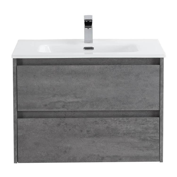 Тумба под раковину Belbagno Kraft KRAFT-600-2C-SO-CG 60x46x50 Cemento Grigio подвесная с двумя выкатными ящиками