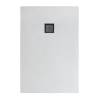 Поддон для душа BelBagno Uno TRAY-MR-UNO-AH-100/80-35-W-NO с сифоном и чёрной матовой декоративной накладкой, 100x80