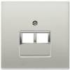 Накладка 2-ой наклонной телефонной/компьютерной розетки Jung LS 990 edelstahl ES2969-2UA