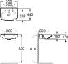 Комплект Раковина Roca Debba 55x44 + Пьедестал Roca Debba 33799000Y + Смеситель Rossinka Y Y35-22 + Сифон Wirquin Минор с отводом для стиральной машины фото 6