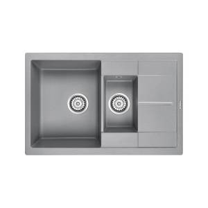 Кухонная мойка Paulmark Feste PM237850-GRM серый металлик