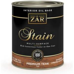 Льняное тонирующее масло ZAR Stain Interior Oil Base 120 Премиум тик (Premium Teak) 0.946 л