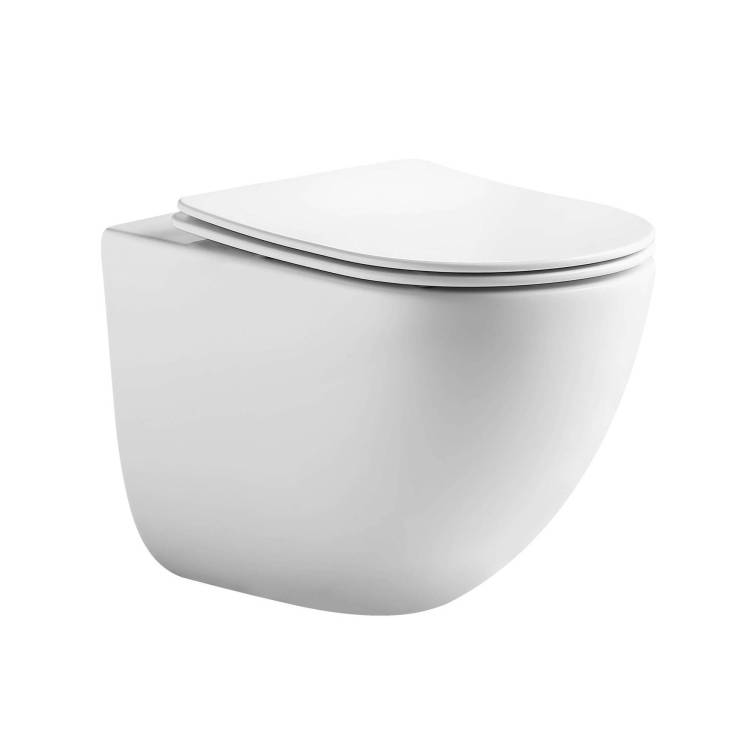 Унитаз подвесной Aquatek Гелиос AQ1993T-00 безободковый, с крышкой-сиденьем микролифт