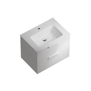 Тумба под раковину Kerama Marazzi Piano Forte PI.F.65\WHT подвесная 65 см, 2 ящика, белый глянцевый