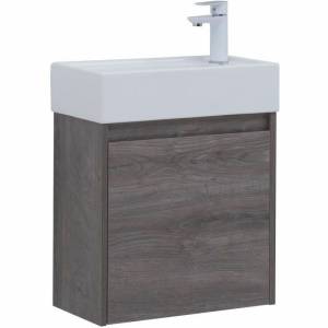 Тумба с раковиной Aquanet Nova Lite 50 302520 подвесная, дуб рошелье