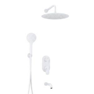 Душевой комплект Wasserkraft A85161 с верхней душевой насадкой, белый, встраиваемый, с изливом, с лейкой