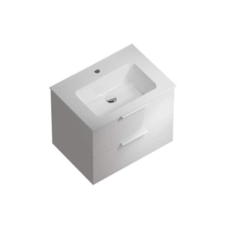 Тумба под раковину Kerama Marazzi Piano Forte PI.F.65\WHT подвесная 65 см, 2 ящика, белый глянцевый
