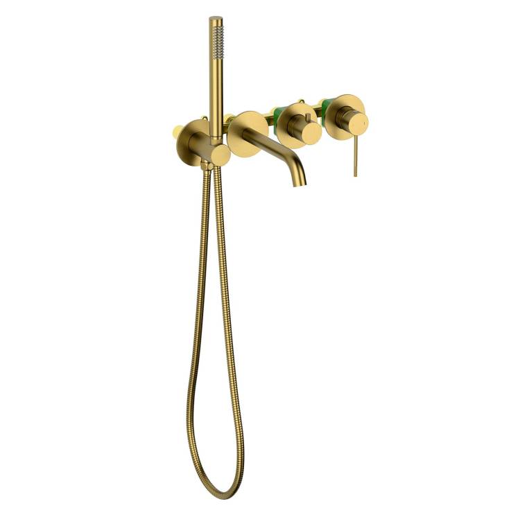 Смеситель для ванны с душем Timo Saona 2314/20YSM золото шлифованное