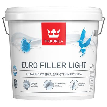 Шпаклевка финишная Tikkurila Euro Filler Light 2.7 л