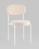 Набор из 4 стульев Stool Group Бриф SN AV 477-C01-9016-K X4 молочный каркас белый муар, велюр фото 3