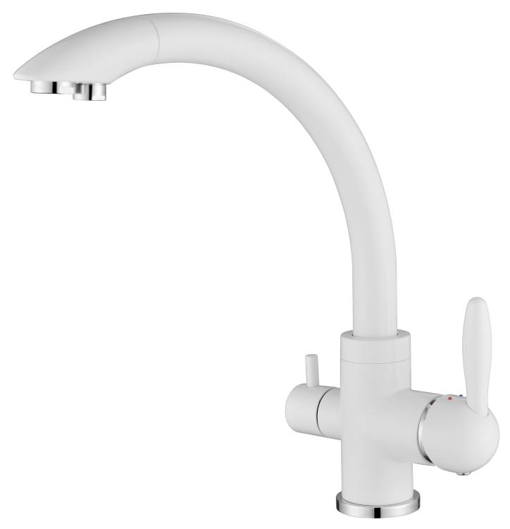 Смеситель для кухни Paulmark Essen Es213001-WH белый матовый