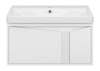 Тумба с раковиной Brevita Каскад УТ000026695 белая, 80 см фото 2