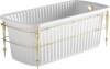 Ванна из искусственного камня Migliore Olivia 24377 174x80 белая, каркас золото