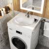 Раковина Uperwood Comforty 291021038 над стиральной машиной, белая глянцевая, 60x60 фото 3